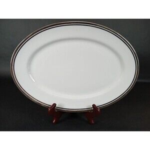 Royal Doulton Pure Platinum Bone China Oval Serving Platter 14.5" Serverware